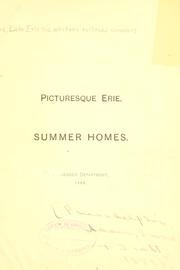 Cover of: Picturesque Erie.: Summer homes.