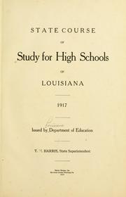 Cover of: State course of study for high schools of Louisiana. 1917.