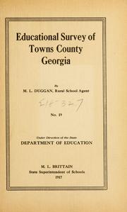 Educational survey of Towns County, Georgia by Georgia. Dept. of Education.