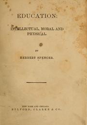 Cover of: Education by Herbert Spencer