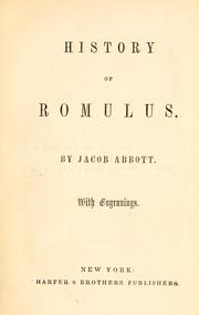 Cover of: History of Romulus