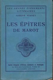 Cover of: Les épîtres de Marot by Joseph Vianey