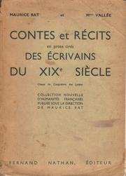 Cover of: Contes et Récits des écrivains du XIX siècle