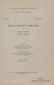 Cover of: Social trends in Seattle