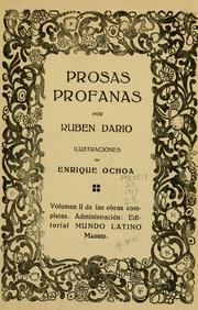 Cover of: Prosas profanas by Rubén Darío
