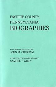Cover of: Fayette County, Pennsylvania Biographies