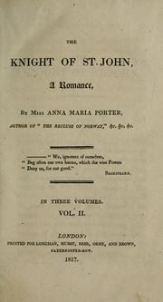 Cover of: The knight of St. John by Anna Maria Porter