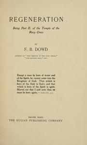 Cover of: Regeneration by F. B. Dowd