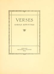 Verses by Harold Rowntree