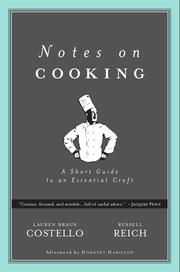 Front cover of Notes on Cooking by Lauren Braun Costello