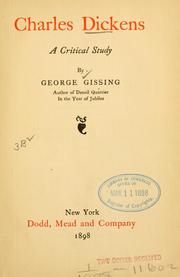 Cover of: Charles Dickens by George Gissing