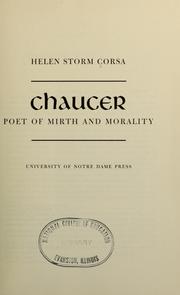 Cover of: Chaucer by Helen Storm Corsa