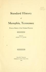 Standard history of Memphis, Tennessee by John Preston Young