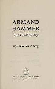 Cover of: Armand Hammer: the untold story