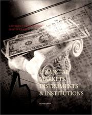 Cover of: Financial markets, instruments, and institutions