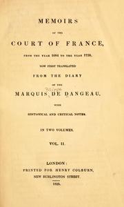 Cover of: Memoirs of the court of France: from the year 1684 to the year 1720