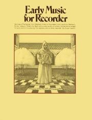 Cover of: Early Music for Recorder