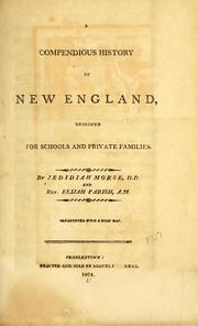 Cover of: A compendious history of New England by Jedidiah Morse