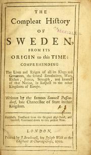 Cover of: The compleat history of Sweden: from its origin to this time