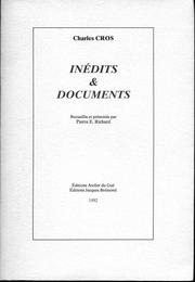 Cover of: Inédits & documents