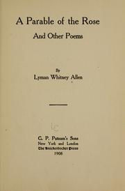 Cover of: A parable of the rose: and other poems