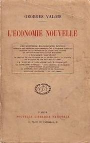 Cover of: L' économie nouvelle ... by Georges Valois