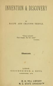 The Temple Anecdotes Invention and discovery by Ralph Temple