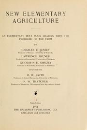 Cover of: New elementry agriculture: an elementary text book dealing with the problems of the farm