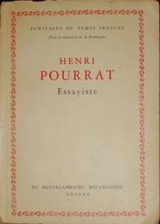 Cover of: Henri Pourrat, essayiste.: Extraits présentés et commentés par Willy Bal.