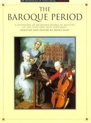 Cover of: An Anthology Of Piano Music Vol. 1: The Baroque Period (Anthology of Piano Music, Vol 1)