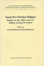 Saami Pre-Christian Religion by Louise Backman