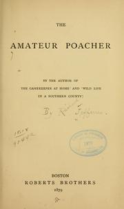 Cover of: The amateur poacher