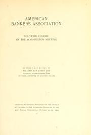 Cover of: American bankers association: souvenir volume of the Washington meeting