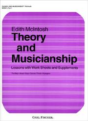 Cover of: Theory and Musicianship