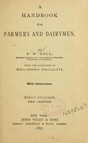 Cover of: A handbook for farmers and dairymen.