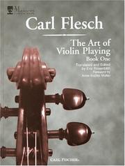 The art of violin playing by Carl Flesch