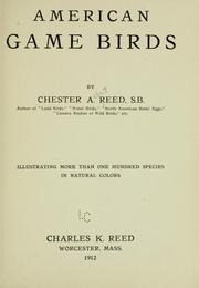 Cover of: American game birds by Chester A. Reed