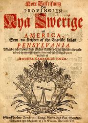 Cover of: Kort beskrifning om provincien Nya Swerige uti America: som nu förtjden af the Engelske kallas Pensylvania.