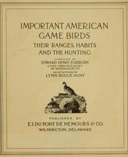 Cover of: Important American game birds by Edward Howe Forbush