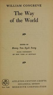 Cover of: The way of the world by William Congreve