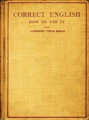 Cover of: Correct English: How To Use  IT (a complete grammar)