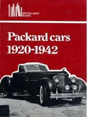 Cover of: Packard cars, 1920-1942