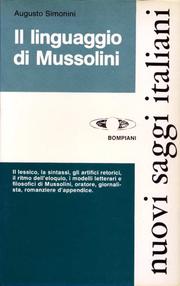 Cover of: Il linguaggio di Mussolini