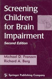 Cover of: Screening children for brain impairment by Michael D. Franzen