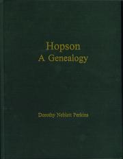 Cover of: Hopson, a genealogy by Dorothy Neblett Perkins