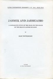 Cover of: Jabmek and Jabmeaimo: a comparative study of the dead and the realm of the dead in Lappish religion.