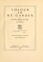 Cover of: Colour in my garden