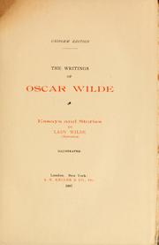 Cover of: Essays and Stories by Wilde