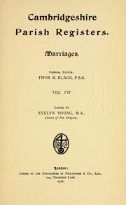 Cover of: Cambridgeshire parish registers: Marriages.