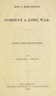 Cover of: How a free people conduct a long war: a chapter from English history